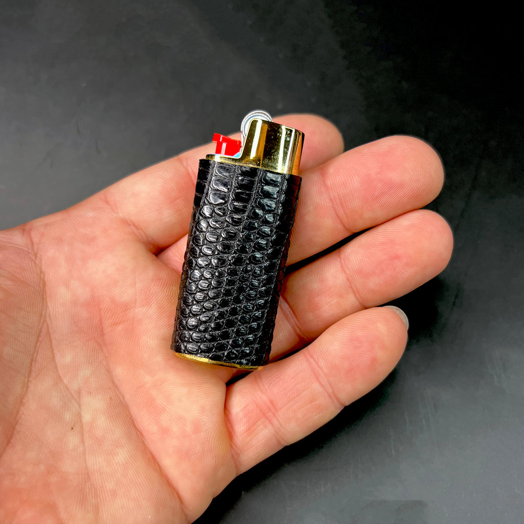 Black Lizard Gold Mini Lighter Case