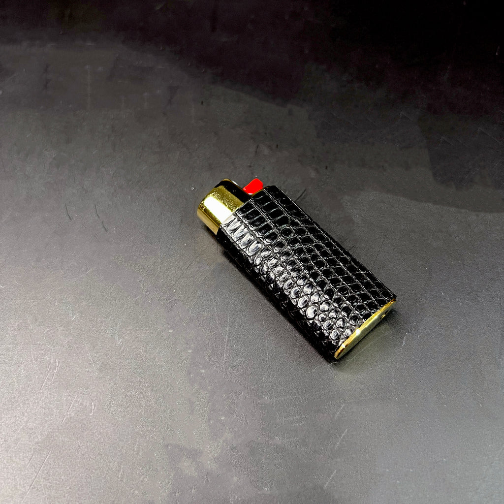 Black Lizard Gold Mini Lighter Case