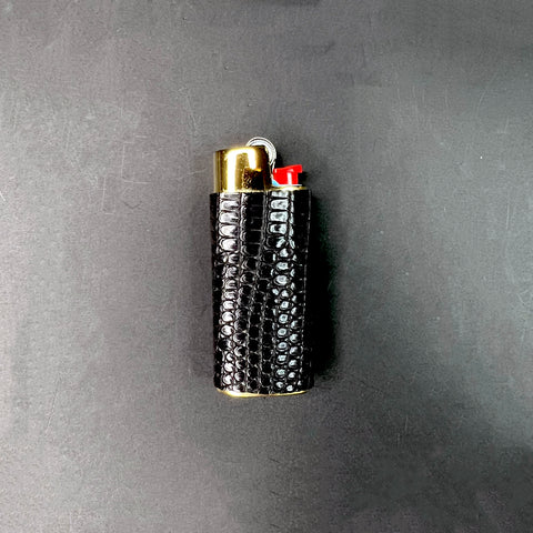 Black Lizard Gold Mini Lighter Case