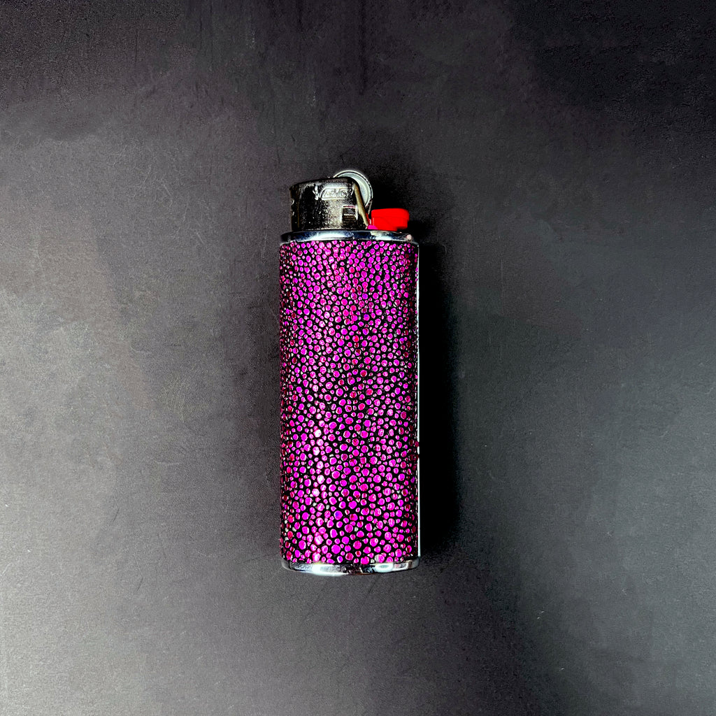 **Limited Edition** Hot Pink Shagreen Lighter Cover