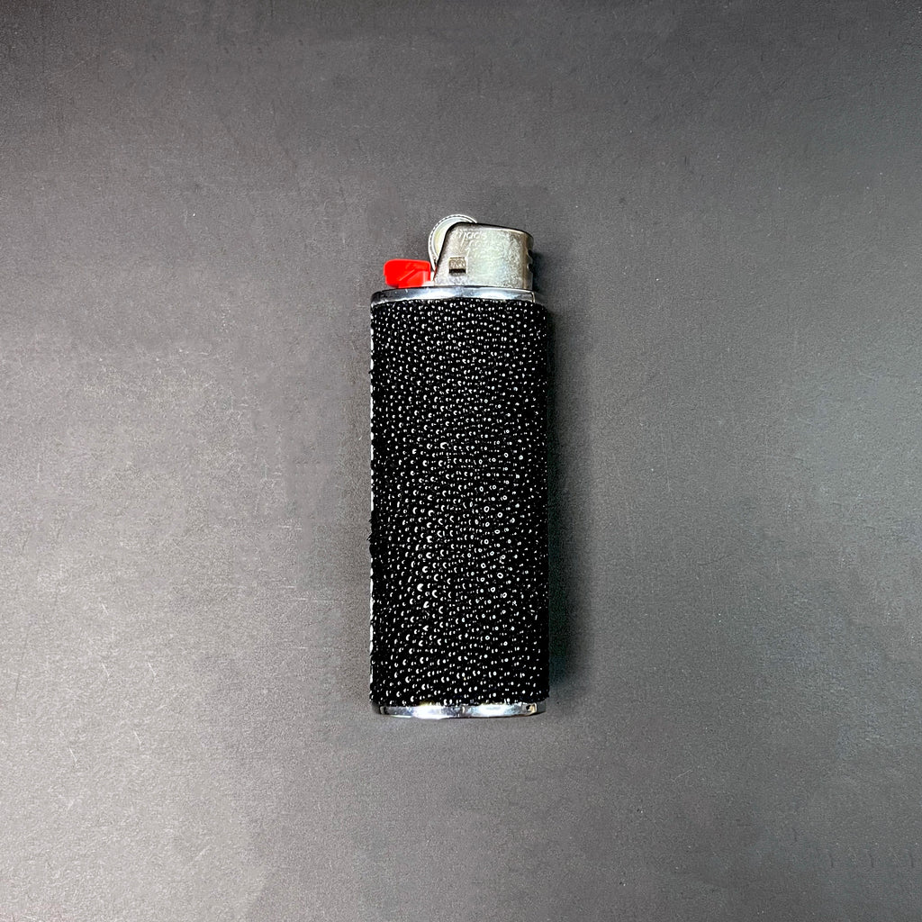 Black Caviar Shagreen Classic Lighter Case